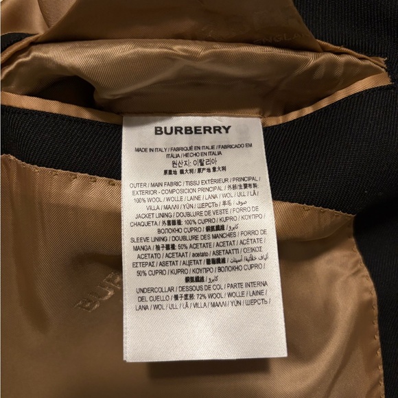 Burberry Mens Modern Black Tuxedo /Cocktail Jacket with White Details - Picture 10 of 10